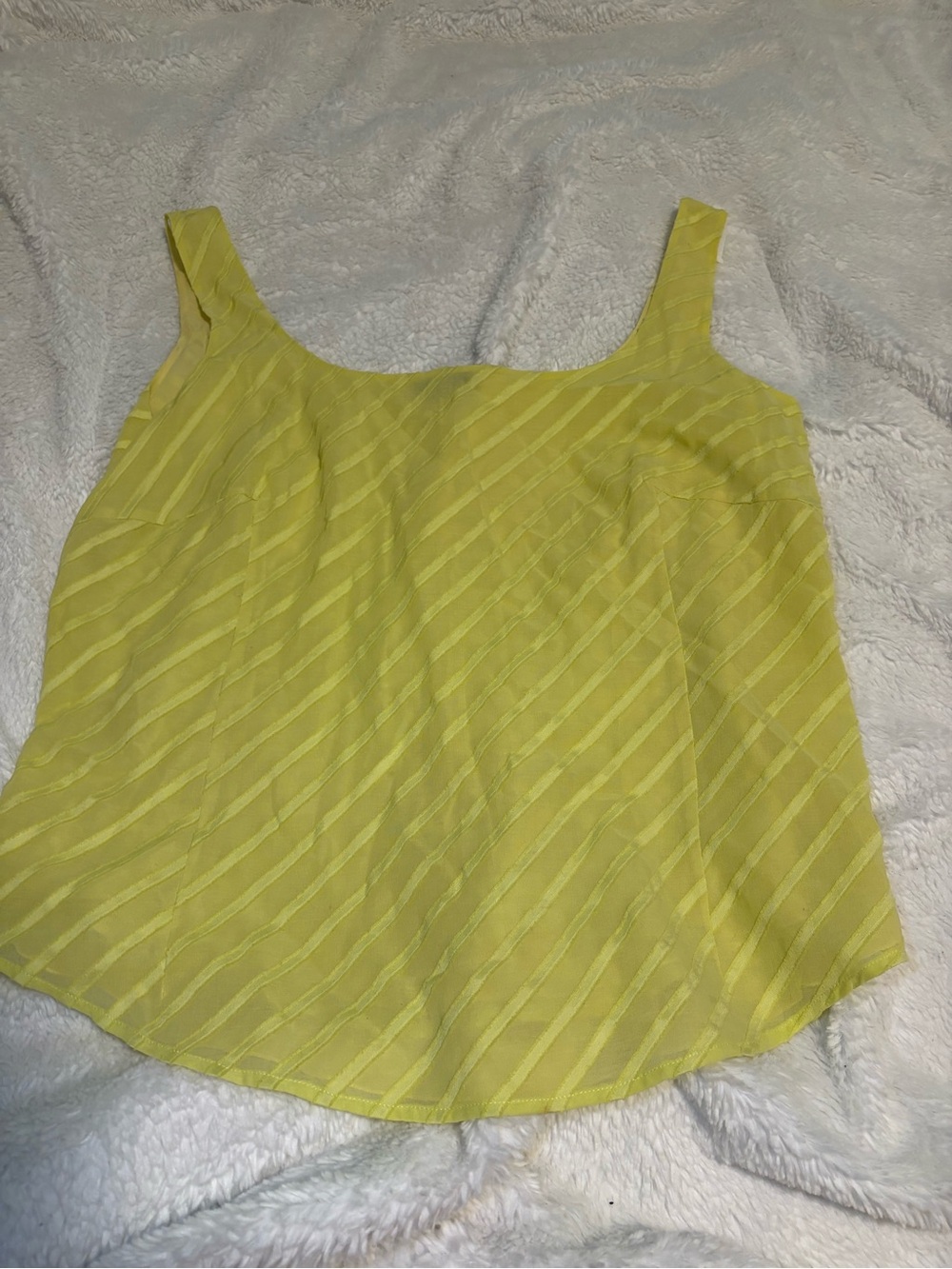 Akris Bright Yellow Diagonal-Stripe Camisole